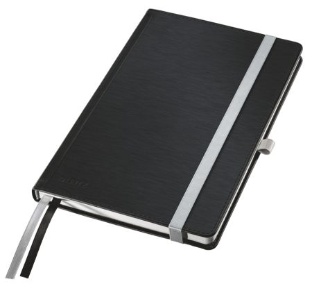 Poza cu CAIET BIROU A5 ARITMETICA NEGRU SATIN COPERTA CARTON STYLE LEITZ
