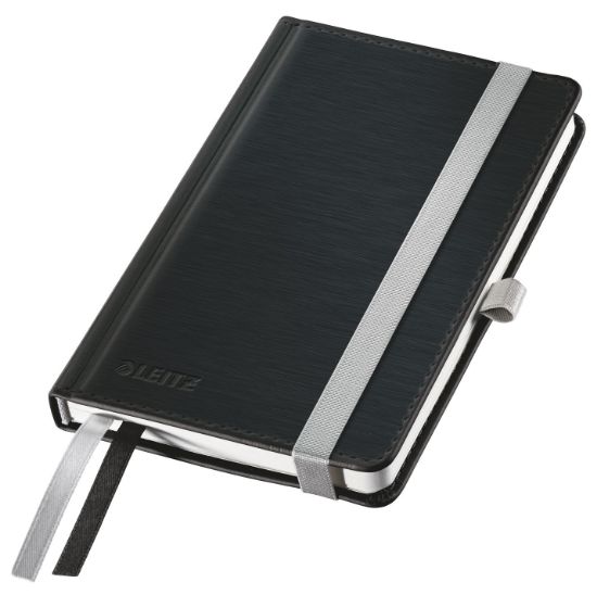 Poza cu CAIET BIROU A6 DICTANDO NEGRU SATIN COPERTA CARTON STYLE LEITZ