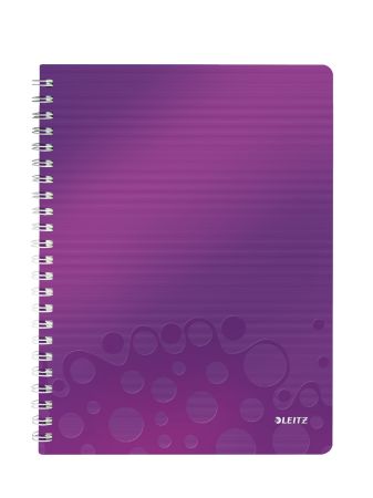 Poza cu CAIET BIROU SPIRA A4 ARITMETICA MOV COPERTA PP WOW LEITZ
