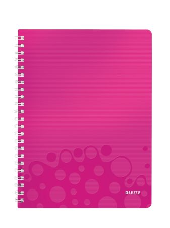 Poza cu CAIET BIROU SPIRA A4 ARITMETICA ROZ COPERTA PP WOW LEITZ