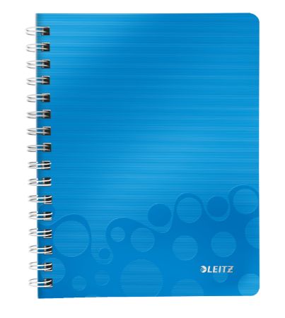 Poza cu CAIET BIROU SPIRA A5 DICTANDO ALBASTRU COPERTA PP WOW LEITZ
