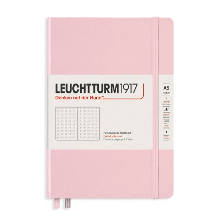 Poza cu CAIET A5 PUNCTAT COPERTA RIGIDA ROZ PASTEL LEUCHTTURM