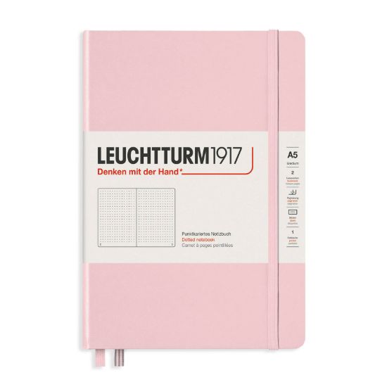 Poza cu CAIET A5 PUNCTAT COPERTA RIGIDA ROZ PASTEL LEUCHTTURM
