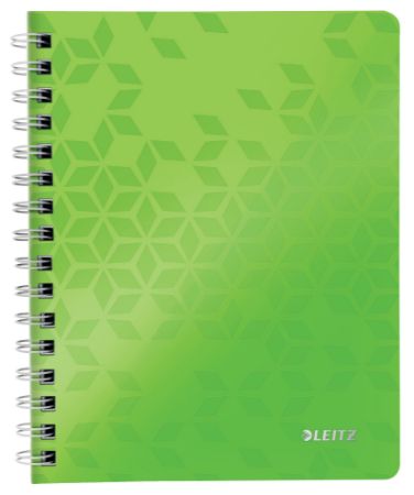 Poza cu CAIET BIROU SPIRA A5 DICTANDO VERDE COPERTA PP WOW LEITZ