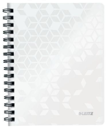 Poza cu CAIET BIROU SPIRA A5 ARITMETICA ALB COPERTA PP WOW LEITZ