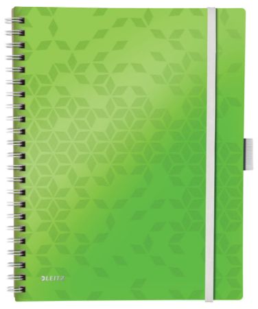 Poza cu CAIET BIROU SPIRA A4 DICTANDO VERDE COPERTA PP BE MOBILE WOW LEITZ