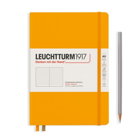 Poza cu CAIET A5 PUNCTAT COPERTA RIGIDA GALBEN MUSTAR LEUCHTTURM