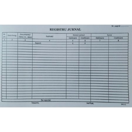 Poza cu REGISTRU JURNAL ORIZONTAL GOLD