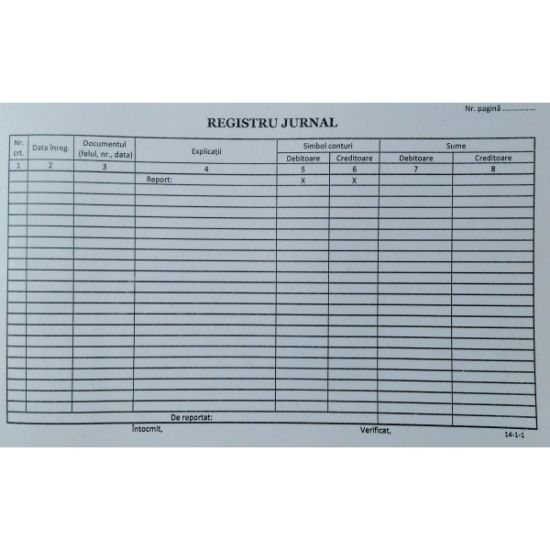 Poza cu REGISTRU JURNAL ORIZONTAL GOLD
