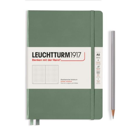Poza cu CAIET A5 PUNCTAT COPERTA RIGIDA OLIVE LEUCHTTURM