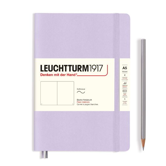 Poza cu CAIET A5 VELIN COPERTA FLEXIBILA LILA LEUCHTTURM