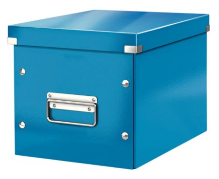 Poza cu CUTIE CLICK&STORE MEDIE CUB ALBASTRU LEITZ