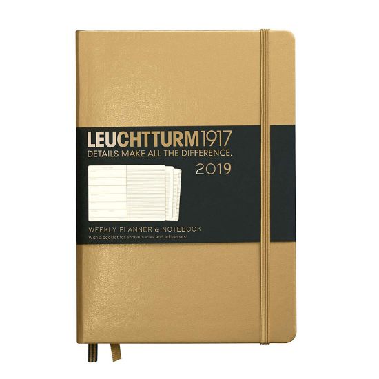 Poza cu AGENDA SAPTAMANALA+CAIET A5 2019 AURIU LEUCHTTURM