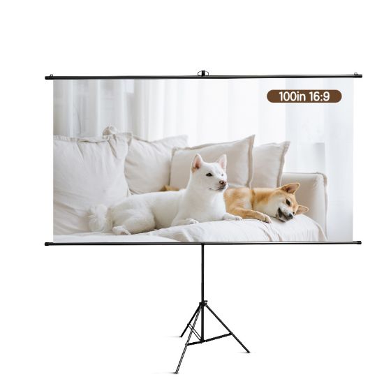 Poza cu ECRAN PROIECTIE 220 x 124.5 CM MANUAL PE TREPIED DELI