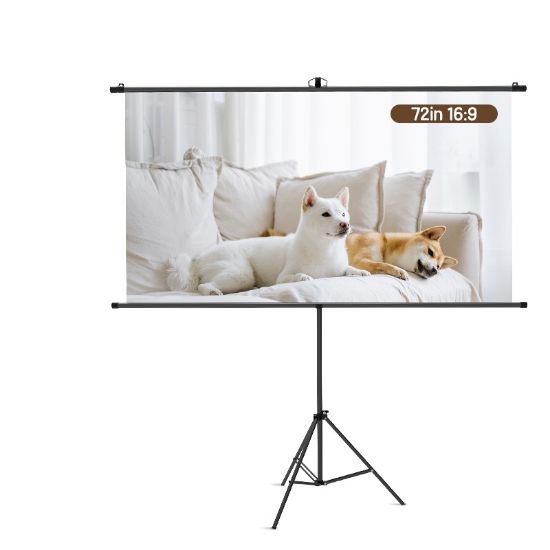 Poza cu ECRAN PROIECTIE 160 x 92 CM MANUAL PE TREPIED DELI