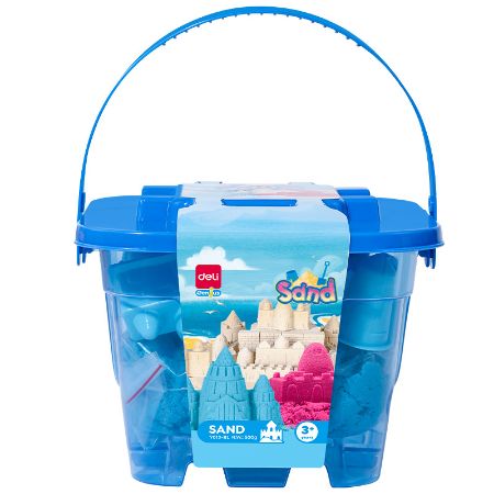 Poza cu NISIP KINETIC GALETUSA 500G + 6 FORME MODELAJ ALBASTRU DELI
