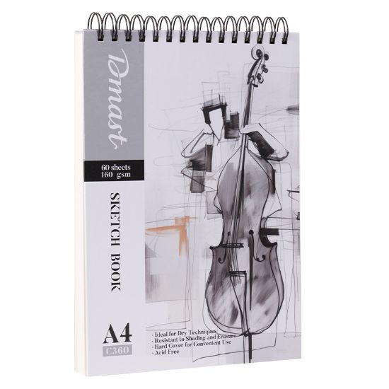 Poza cu SKETCH BOOK A4 60 FILE 160G PORTRET DMAST BY PEBEO
