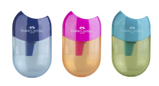 Poza cu ASCUTITOARE PLASTIC SIMPLA CU CONTAINER APPLE TREND 2019 FABER