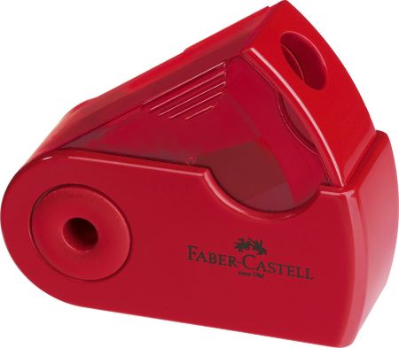 Poza cu ASCUTITOARE PLASTIC SIMPLA SLEEVE-MINI ROSIE/ALBASTRA FABER-CAST