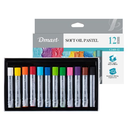 Poza cu CREIOANE ULEI PASTEL PROFESIONALE 12 CULORI DMAST BY PEBEO