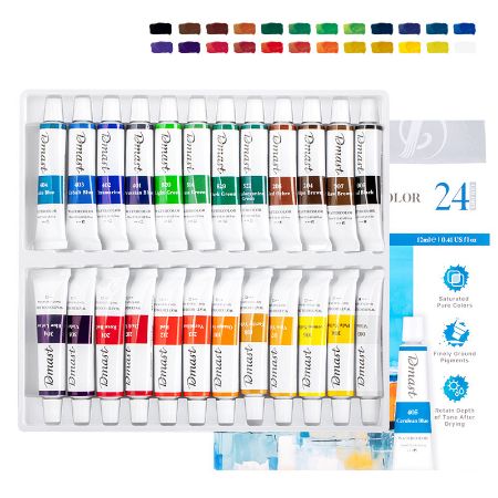 Poza cu TEMPERA ACUARELA 24 CULORI 12 ML DMAST BY PEBEO