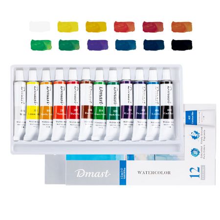 Poza cu TEMPERA ACUARELA 12 CULORI 12 ML DMAST BY PEBEO