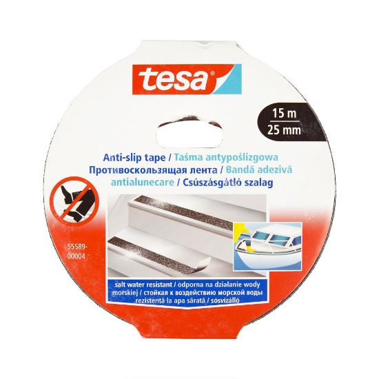 Poza cu BANDA ADEZIVA ANTIALUNECARE NEAGRA 15M 25MM TESA