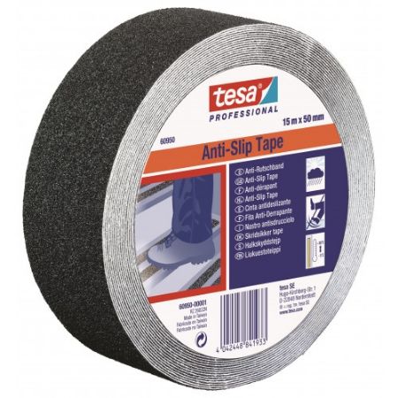 Poza cu BANDA ADEZIVA ANTIALUNECARE NEAGRA 15M 50MM TESA