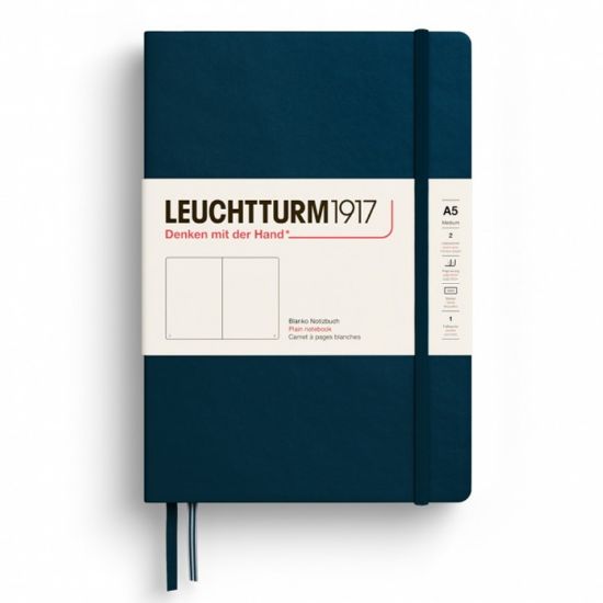 Poza cu CAIET A5 VELIN COPERTA RIGIDA ALBASTRU MARIN LEUCHTTURM