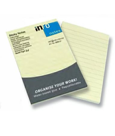 Poza cu NOTES ADEZIV 100*150 GALBEN LINIAT 100 FILE INFO NOTES