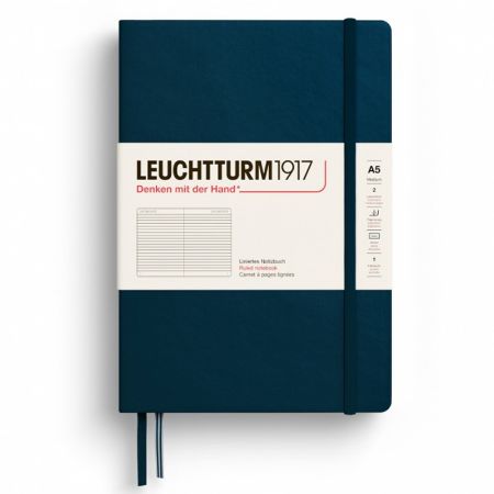 Poza cu CAIET A5 DICTANDO COPERTA RIGIDA ALBASTRU MARIN LEUCHTTURM