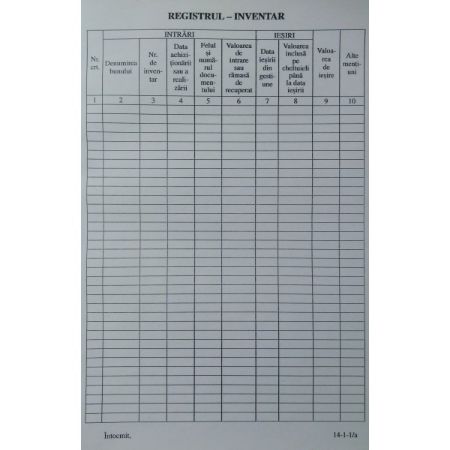 Poza cu REGISTRU INVENTAR VERTICAL
