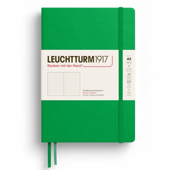 Poza cu CAIET A5 PUNCTAT COPERTA RIGIDA VERDE PRIMAVARATIC LEUCHTTURM