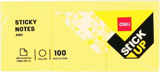 Poza cu NOTES ADEZIV 3*38*51MM GALBEN 100 FILE DELI