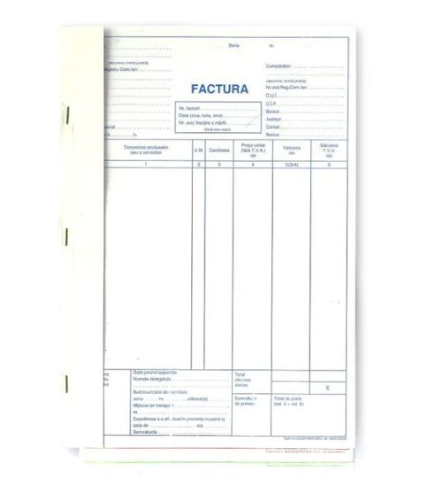 Poza cu FACTURA A4 3 EXEMPLARE AUTOCOPIATIVA GOLD
