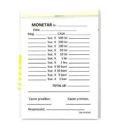 Poza cu MONETAR 2 EXEMPLARE AUTOCOPIATIV