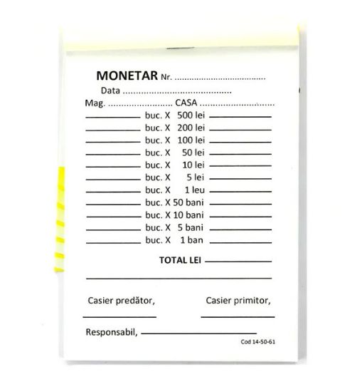 Poza cu MONETAR 2 EXEMPLARE AUTOCOPIATIV