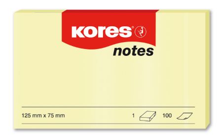 Poza cu NOTES ADEZIV 75*125MM GALBEN PAL 100 FILE KORES