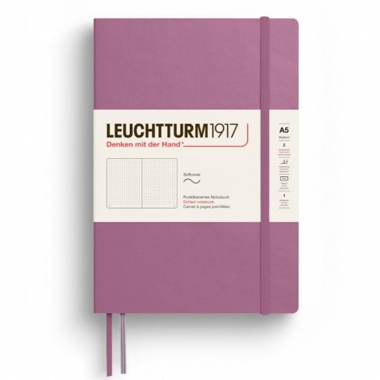 Poza cu CAIET A5 PUNCTAT COPERTA FLEXIBILA DUSTY ROSE LEUCHTTURM