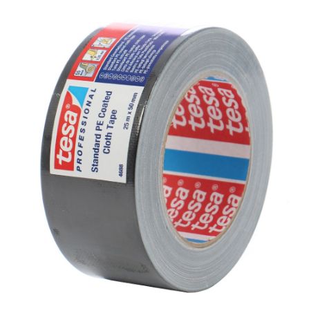 Poza cu BANDA ADEZIVA TEXTILA NEAGRA 25M 50MM TESA