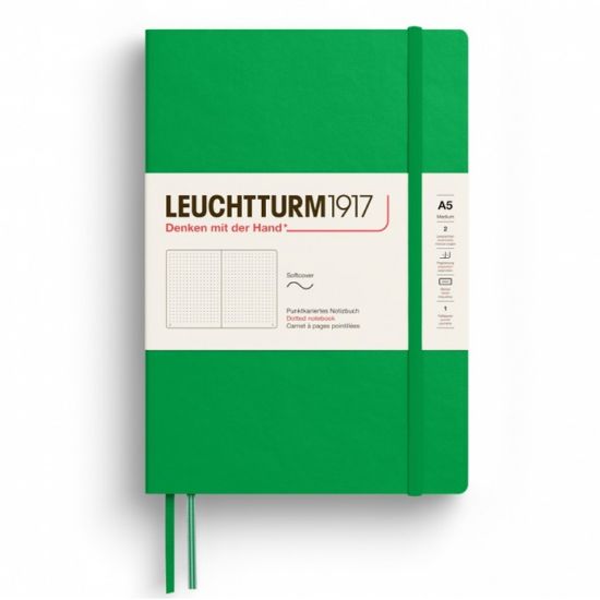 Poza cu CAIET A5 PUNCTAT COPERTA FLEXIBILA VERDE PRIMAVARATIC LEUCHTTURM