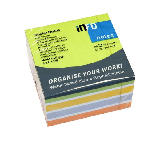 Poza cu NOTES ADEZIV 75*75MM 450 FILE INFO NOTES