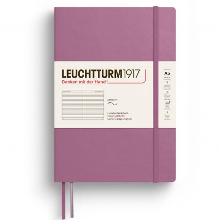Poza cu CAIET A5 DICTANDO COPERTA FLEXIBILA DUSTY ROSE LEUCHTTURM