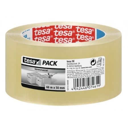 Poza cu BANDA ADEZIVA TRANSPARENTA 66M 48MM ADEZIV CAUCIUC NATURAL TESA