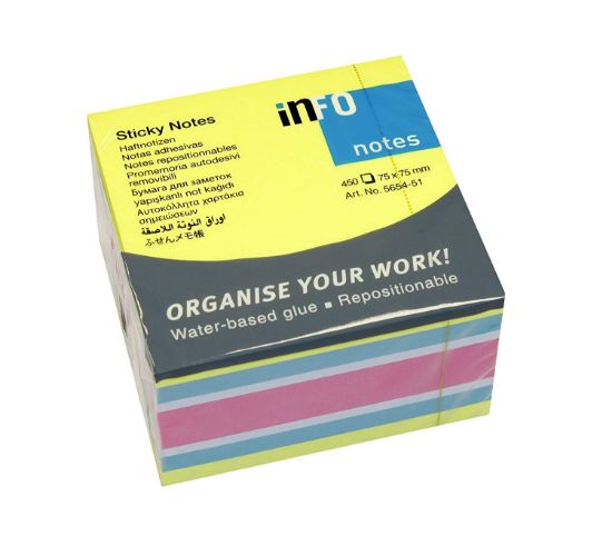 Poza cu NOTES ADEZIV 75*75MM 450 FILE INFO NOTES