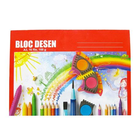 Poza cu BLOC DESEN A3 160G 16 COLI POLICROMIE