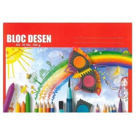 Poza cu BLOC DESEN A4 160G 16 COLI POLICROMIE