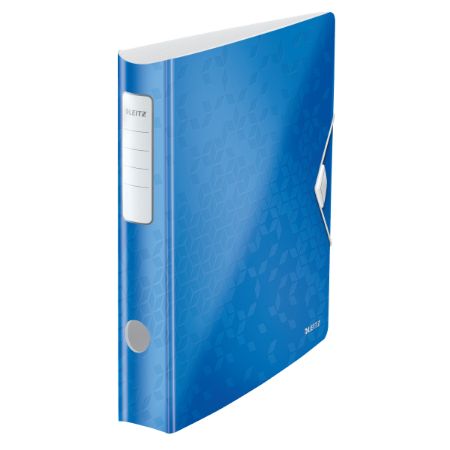 Poza cu BIBLIORAFT PLASTIFIAT 6.5CM 180GRADE ALBASTRU ACTIVE WOW LEITZ