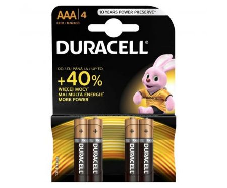 Poza cu BATERII R3(AAA) ALCALINE DURACELL 4 BUCATI/BLISTER