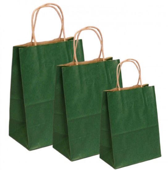 Poza cu PUNGI HARTIE 32X12X41CM VERDE INCHIS